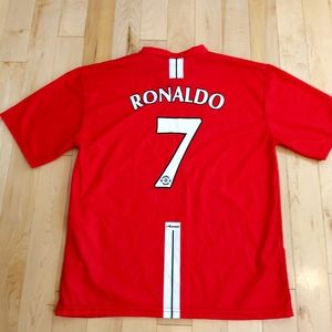 Manchester United Ronaldo Red Jersey Soccer